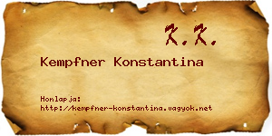 Kempfner Konstantina névjegykártya